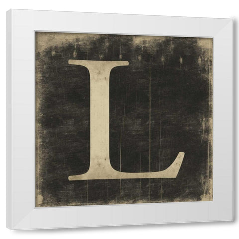L White Modern Wood Framed Art Print by Grey, Jace