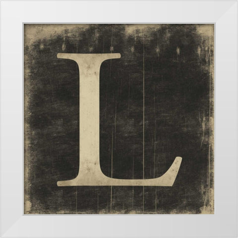 L White Modern Wood Framed Art Print by Grey, Jace