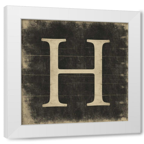 H White Modern Wood Framed Art Print by Grey, Jace