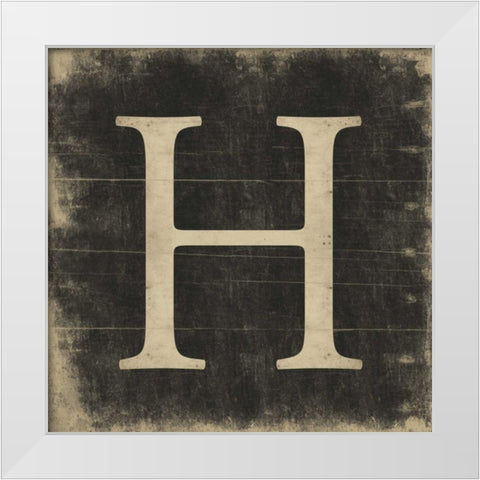 H White Modern Wood Framed Art Print by Grey, Jace