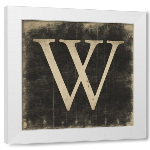 W White Modern Wood Framed Art Print by Grey, Jace