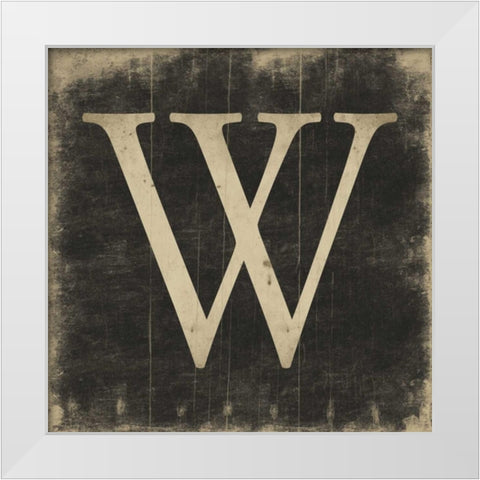 W White Modern Wood Framed Art Print by Grey, Jace