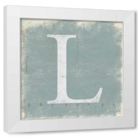 L White Modern Wood Framed Art Print by Grey, Jace