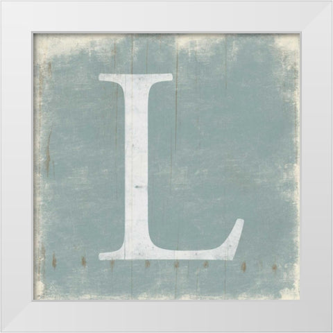 L White Modern Wood Framed Art Print by Grey, Jace