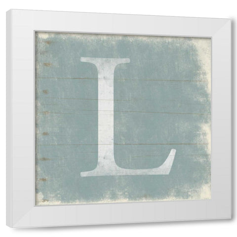L White Modern Wood Framed Art Print by Grey, Jace