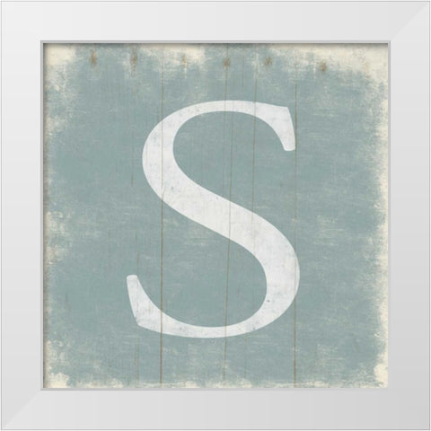 S White Modern Wood Framed Art Print by Grey, Jace