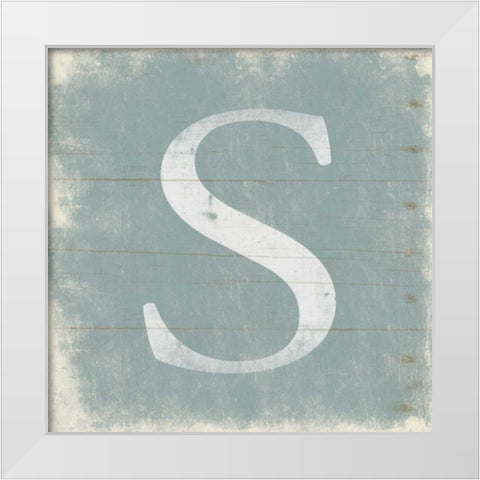 S White Modern Wood Framed Art Print by Grey, Jace
