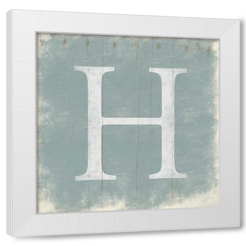 H White Modern Wood Framed Art Print by Grey, Jace