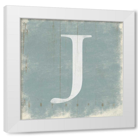 J White Modern Wood Framed Art Print by Grey, Jace