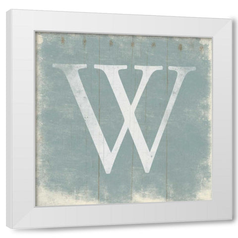W White Modern Wood Framed Art Print by Grey, Jace