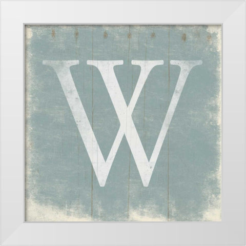 W White Modern Wood Framed Art Print by Grey, Jace