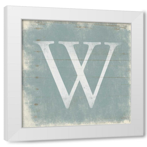 W White Modern Wood Framed Art Print by Grey, Jace