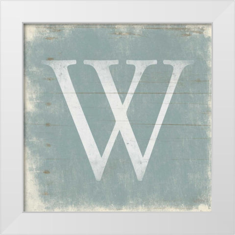 W White Modern Wood Framed Art Print by Grey, Jace