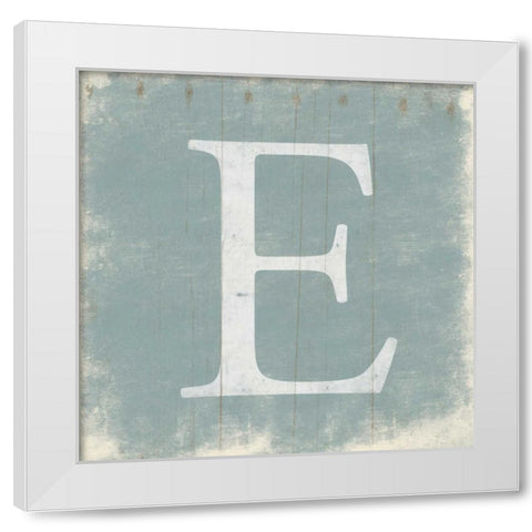 E White Modern Wood Framed Art Print by Grey, Jace