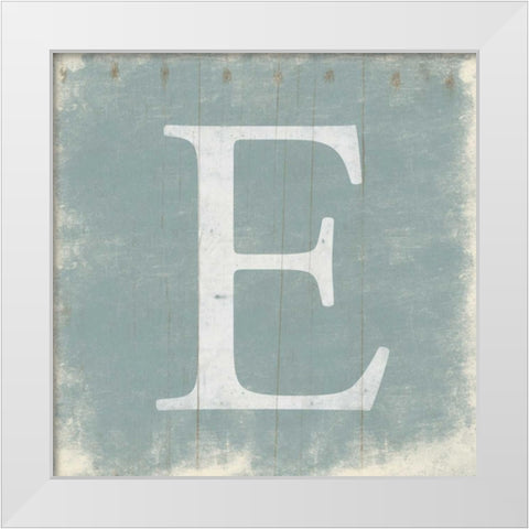 E White Modern Wood Framed Art Print by Grey, Jace