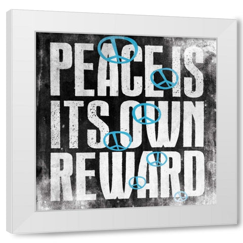 Peace 3 White Modern Wood Framed Art Print by Grey, Jace