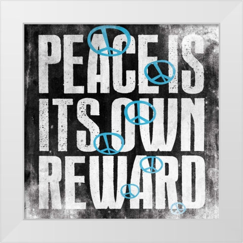 Peace 3 White Modern Wood Framed Art Print by Grey, Jace