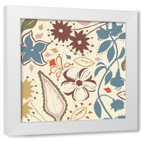 Basic Floral White Modern Wood Framed Art Print by Grey, Jace