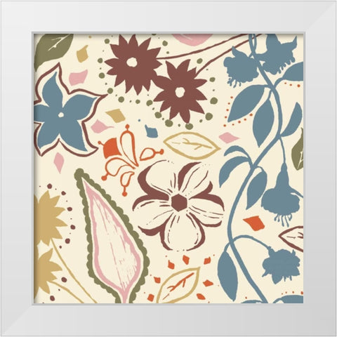 Basic Floral White Modern Wood Framed Art Print by Grey, Jace