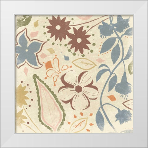 Basic Floral 2 White Modern Wood Framed Art Print by Grey, Jace
