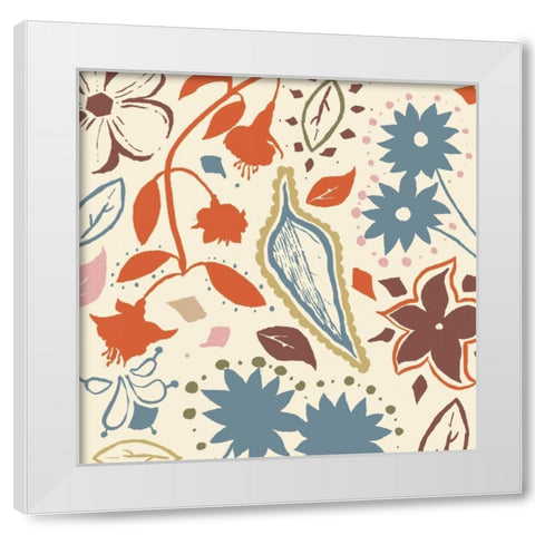 Basic Floral 3 White Modern Wood Framed Art Print by Grey, Jace