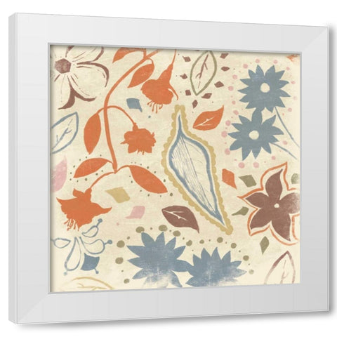 Basic Floral 4 White Modern Wood Framed Art Print by Grey, Jace