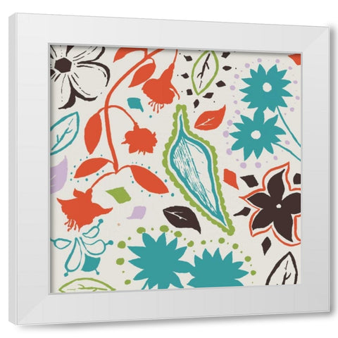 Basic Floral 5 White Modern Wood Framed Art Print by Grey, Jace