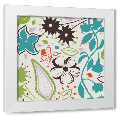 Basic Floral 6 White Modern Wood Framed Art Print by Grey, Jace
