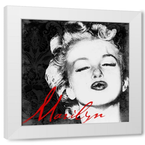 Marilyn White Modern Wood Framed Art Print by Grey, Jace