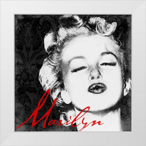 Marilyn White Modern Wood Framed Art Print by Grey, Jace