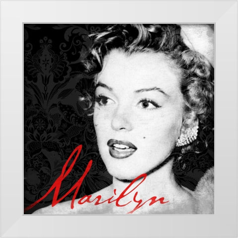 Marilyn White Modern Wood Framed Art Print by Grey, Jace