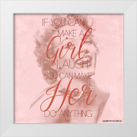 Marilyn White Modern Wood Framed Art Print by Grey, Jace
