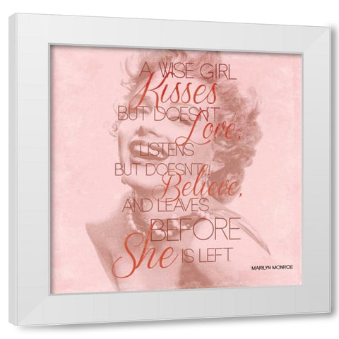 Marilyn White Modern Wood Framed Art Print by Grey, Jace