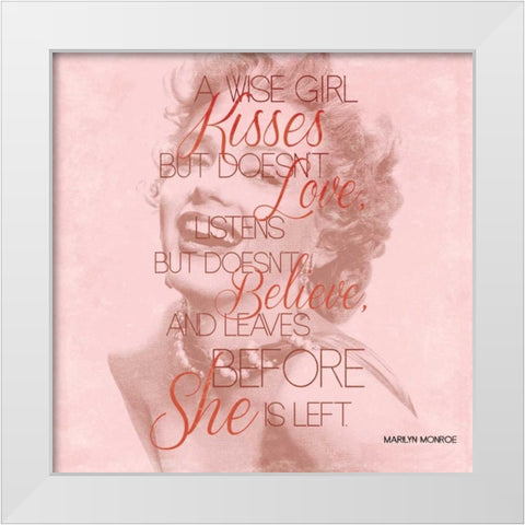 Marilyn White Modern Wood Framed Art Print by Grey, Jace