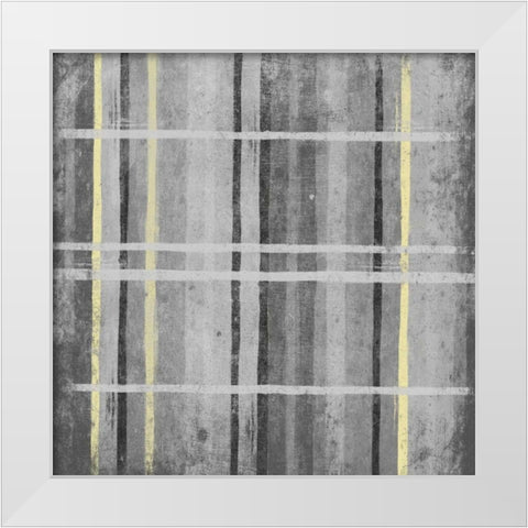 YG Stripes White Modern Wood Framed Art Print by Grey, Jace
