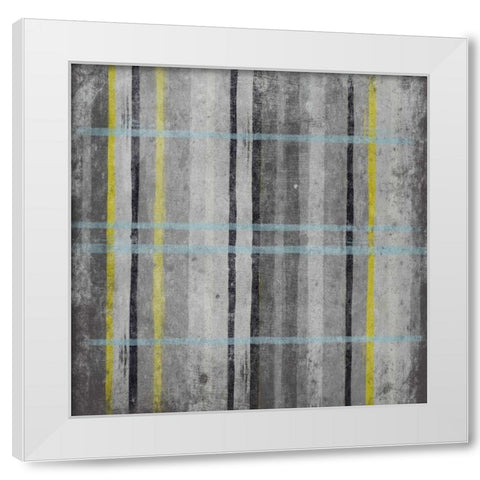YG Stripes 1 White Modern Wood Framed Art Print by Grey, Jace