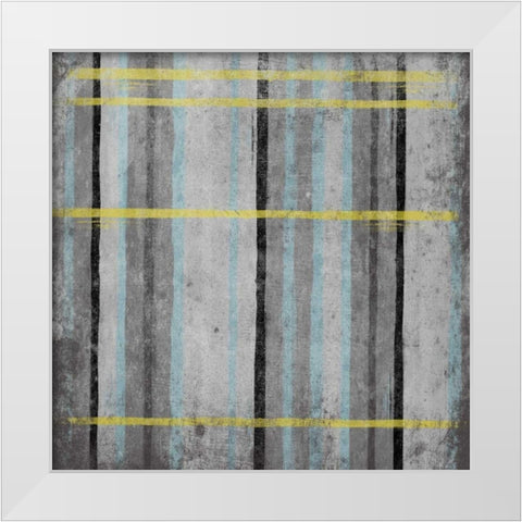YG Stripes 2 White Modern Wood Framed Art Print by Grey, Jace