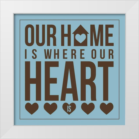 Home 6 White Modern Wood Framed Art Print by Grey, Jace