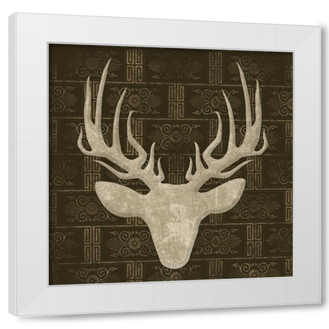 Deer 2 White Modern Wood Framed Art Print by Grey, Jace