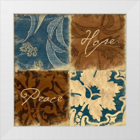 Pattern White Modern Wood Framed Art Print by Grey, Jace