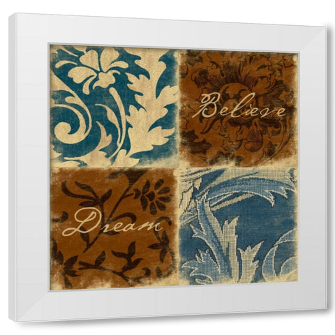 Pattern 2 White Modern Wood Framed Art Print by Grey, Jace