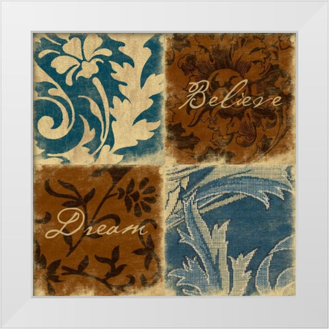 Pattern 2 White Modern Wood Framed Art Print by Grey, Jace