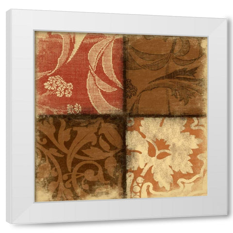 Pattern White Modern Wood Framed Art Print by Grey, Jace