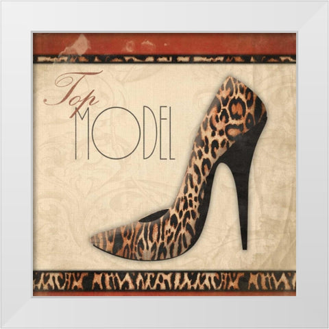 Top Model White Modern Wood Framed Art Print by Grey, Jace