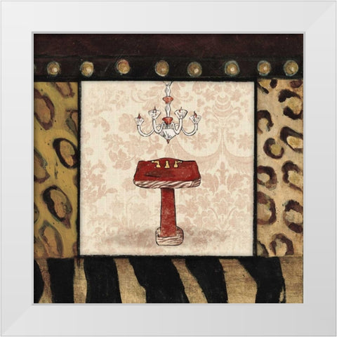 Sink1 red White Modern Wood Framed Art Print by Grey, Jace