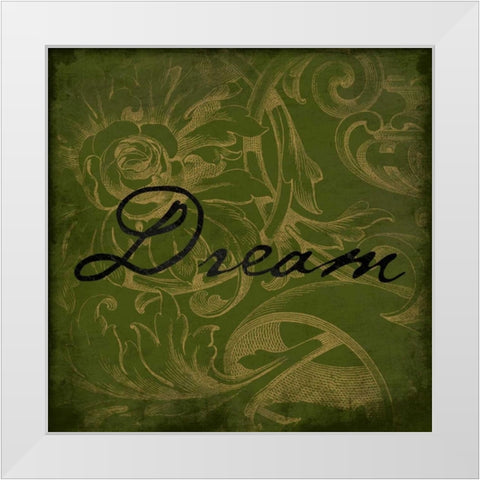 Dream White Modern Wood Framed Art Print by Grey, Jace