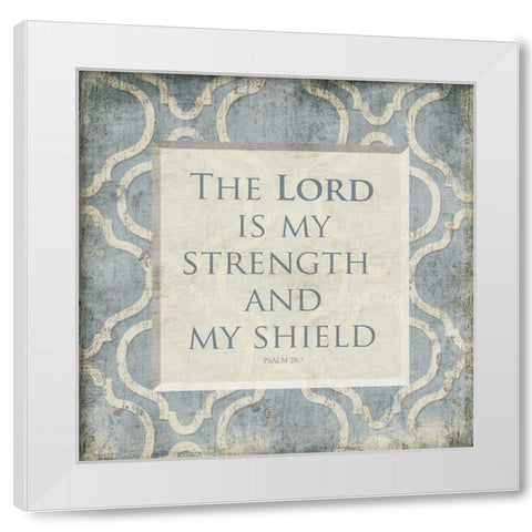 My Shield White Modern Wood Framed Art Print by Grey, Jace