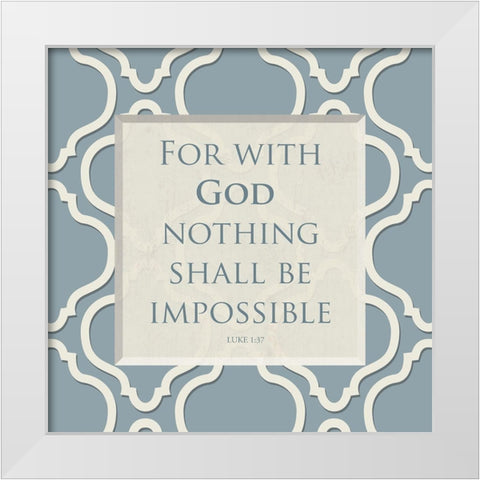 Impossible White Modern Wood Framed Art Print by Grey, Jace