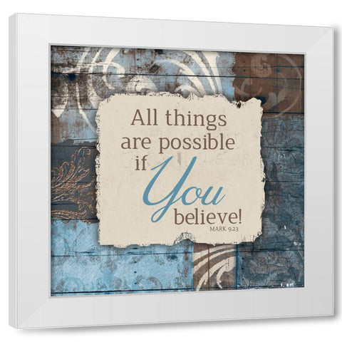 All Things White Modern Wood Framed Art Print by Grey, Jace