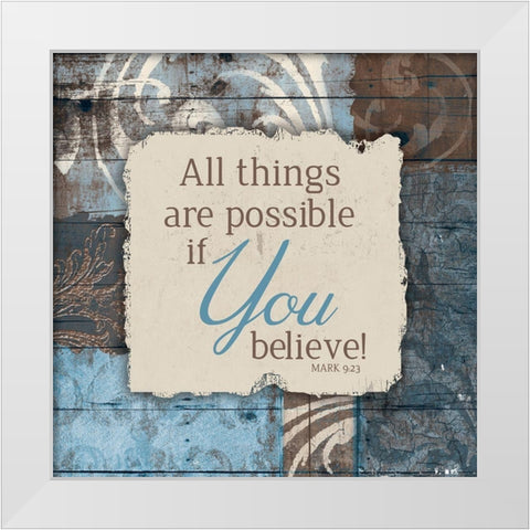 All Things White Modern Wood Framed Art Print by Grey, Jace